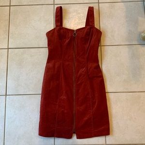 Forever 21 Rust Corduroy Dress Size S